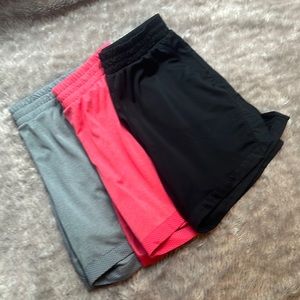 3 pairs girls activewear shorts bundle